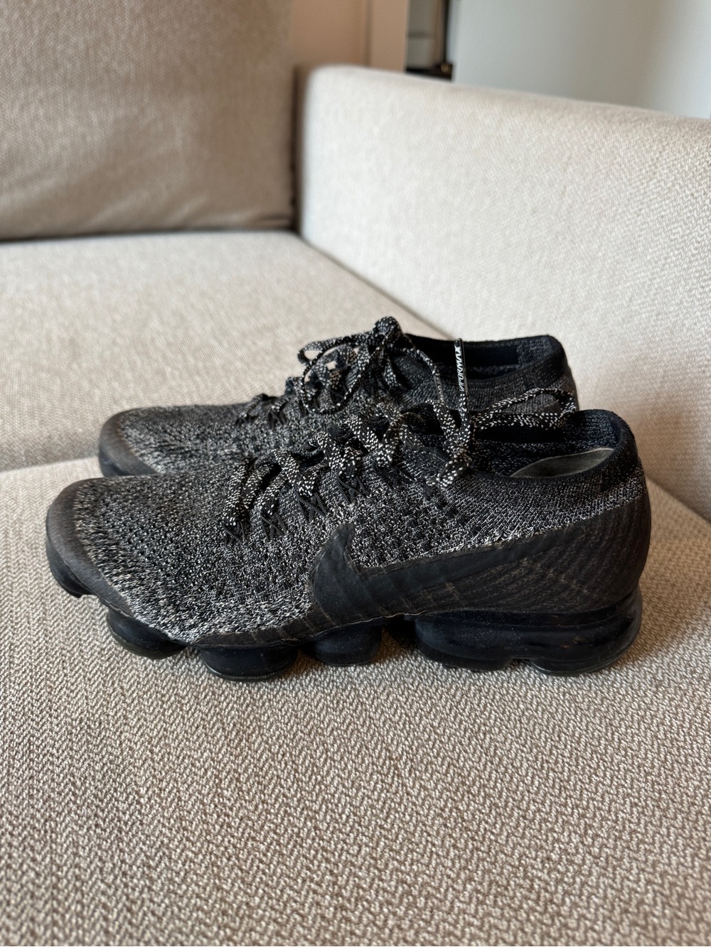 Nike Black and Gray (Oreo) VaporMax Flyknit Sneaker